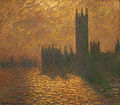 Houses of Parliament, Stormy Sky Claude Monet, 1904 Palais des Beaux-Arts de Lille photo public domain from Wikipedia Commns.