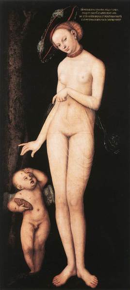 Venus with Cupid Lucas Cranach the Elder, 1531 Royal Museum of Fine Arts of Belgium photo from Wikimedia Commons