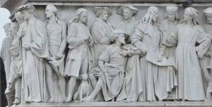 Detail from The Painters, The Frieze of Parnassus on the Albert Memorial Henry Hugh Armstead photo by George P. Landow The Victorian Web