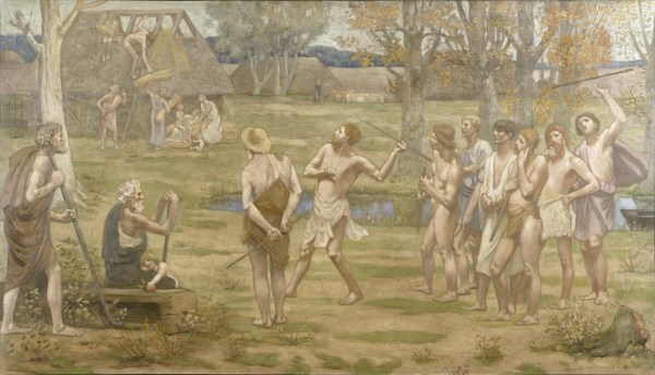 Ludus Pro Patria Pierre Puvis de Chavannes, 1883 oil on canvas H: 44 11/16 x W: 77 9/16 in. The Walters Art Museum Creative Commons Attribution-Share Alike 3.0 Unported License 