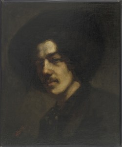 Portrait of Whistler with a Hat James McNeill Whistler, 1857-1859 The Freer Gallery Oil on canvas H: 46.3 W: 38.1 cm