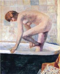 Nude Washing Feet in Bathtub Pierre Bonnard, 1924 oil on canvas, 42 x 38 in. Private Collection, copyright status unknown image from Wikipaintings. org