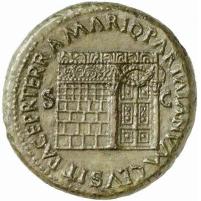 Roman coin from Nero's reign showing the Gates of the Temple of Janus picture from Classical Numismatic Group, Inc. http://www.cngcoins.com via Wikimedia Commons