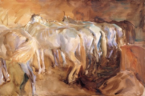 Bus Horses in Jerusalem John Singer Sargent, 1905 watercolor on paper, 16 X 21 in Isabel Stewart Gardner Museum, Boston