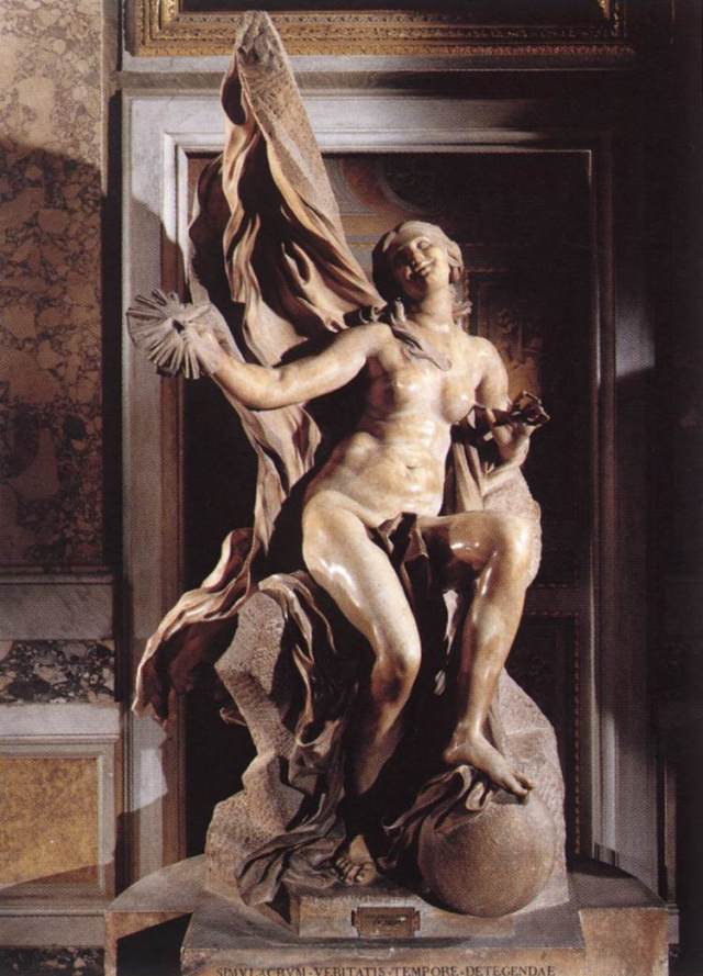 Truth Unveiled by Time Gian Lorenzo Bernini, 1645-1652 Galleria Borghese, Rome photo in public domain from Wikimedia Commons