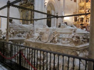 Sarcophagi of  King Ferdinand and Queen Isabella and King Philip I and Queen Joanna, Capilla Real, Alhambra, Granada, Spain,  photo from blog Seville Engineer