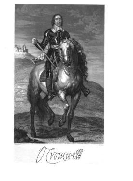 Oliver Cromwell George Cattermole engraving from drawing from Cattermole, Richard Great Civil War or The Times of Charles I. and Cromwell, Henry G. Bohn, London, 1852 via Google Books