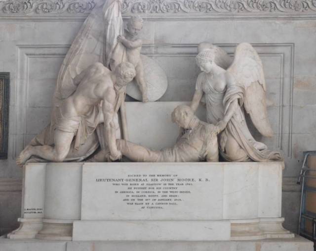 Monument to Lieutenant-General Sir John Moore, K.B. John Bacon, Jr, St. Paul's Cathedral, London photo courtesy of George P. Landow and the Victorian Web