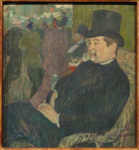 Portrait of Monsieur Delaporte in the Jardin de Paris Henri de Toulouse-Lautrec, 1893 painting Ny Carlsberg Glyptotek - Copenhagen photo in public domain from Wikimedia Commons