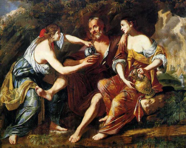 Lot and His Daughters Domenico Maroli seventeenth century Meuo Regionale de Messina photo in public domain from Wikimedia Commons