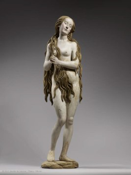 Sainte Mary Magdalene Gregor Erhart, 1515-1520 lime tree wood, polychrome, 71 x 18 x 17 in Louvre Museum c Musee de Louvre, 2011, Thierry Ollivier
